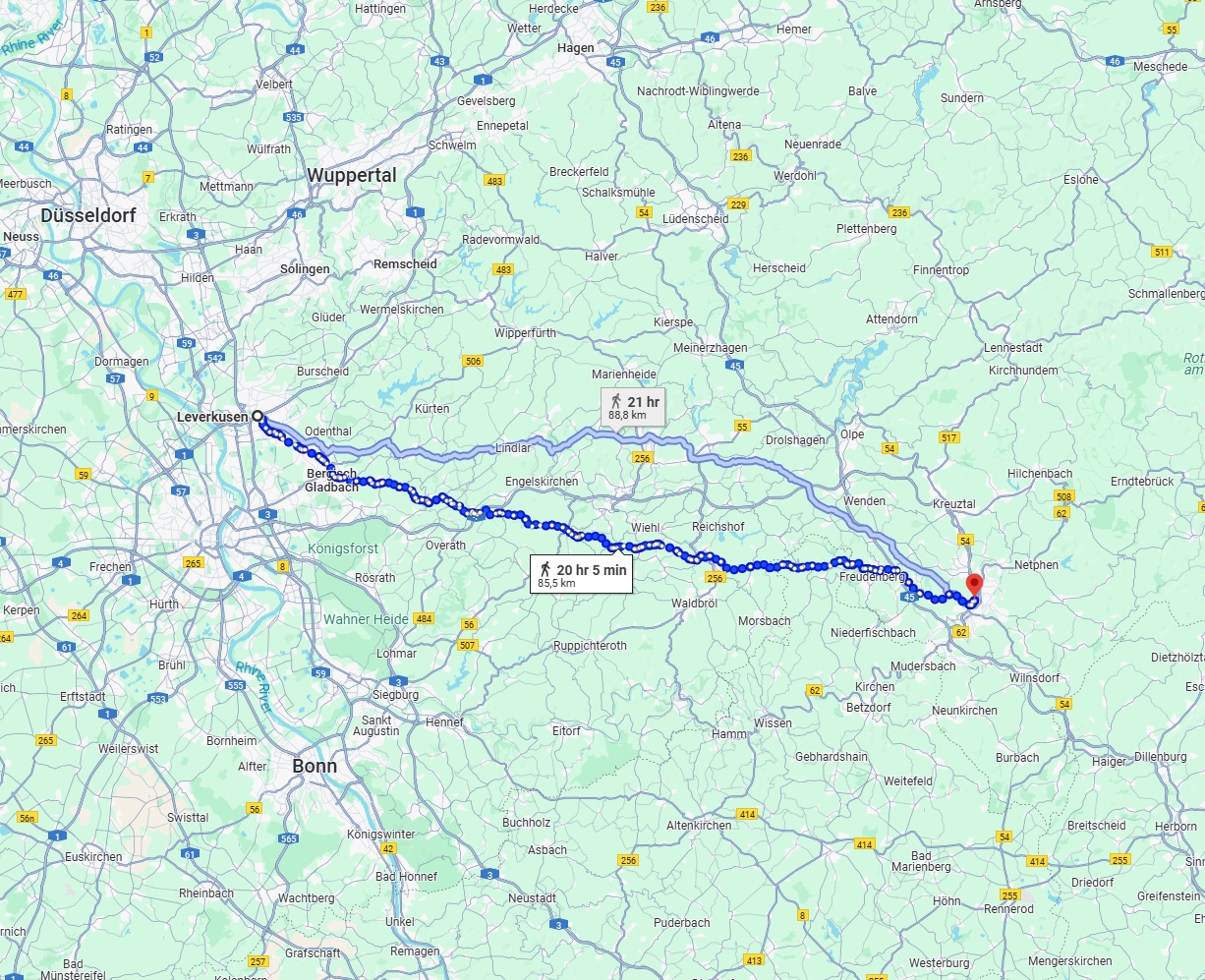 Anreise von Leverkusen Zu Siegen Über 