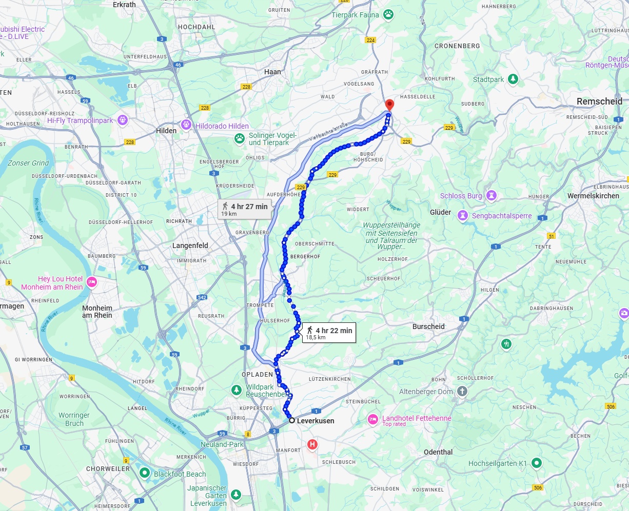 Anreise von Leverkusen Zu Solingen Über 