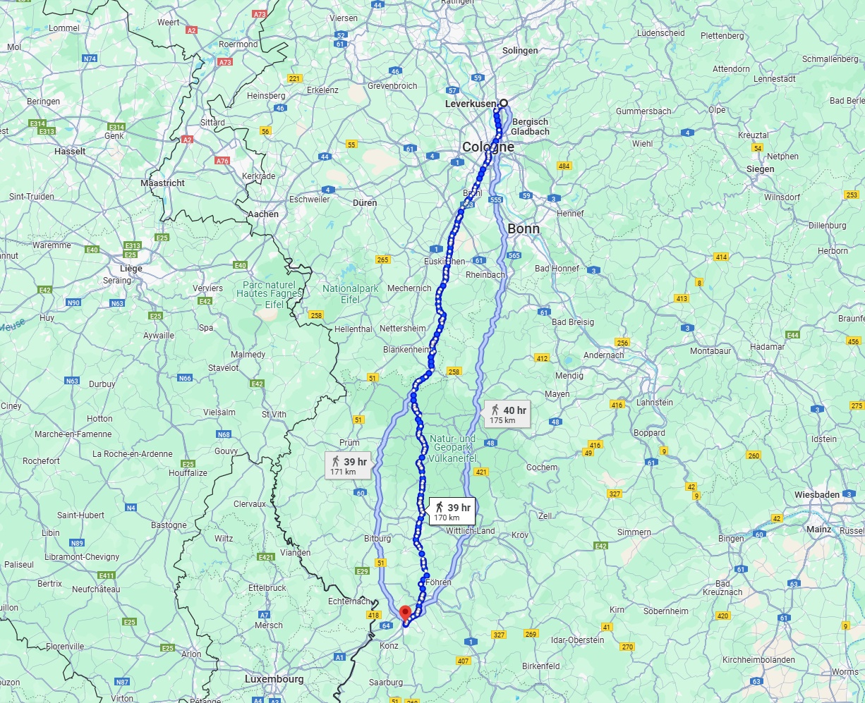 Anreise von Leverkusen Zu Trier Über 