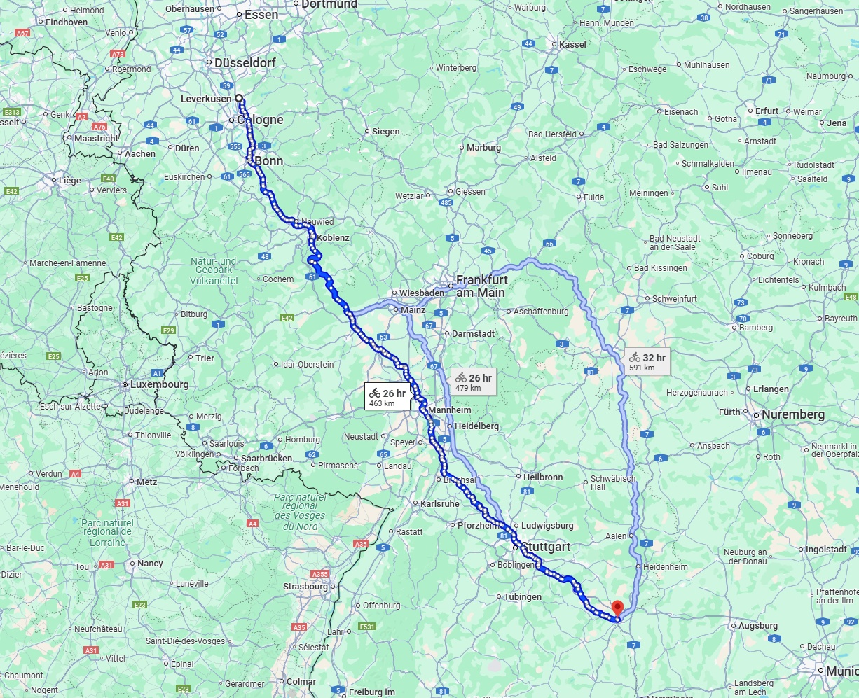 Anreise von Leverkusen Zu Ulm Über 