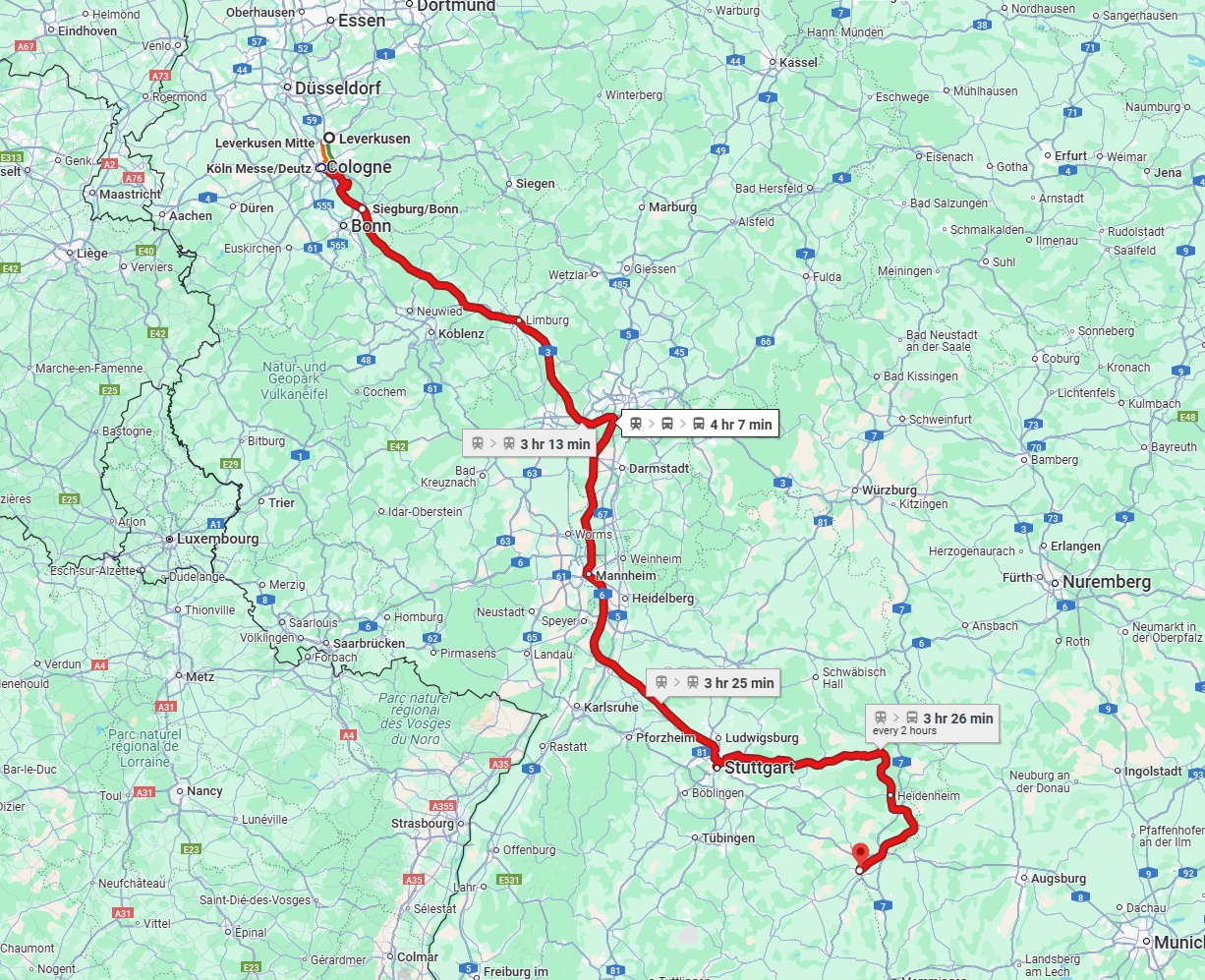 Anreise von Leverkusen Zu Ulm Über 