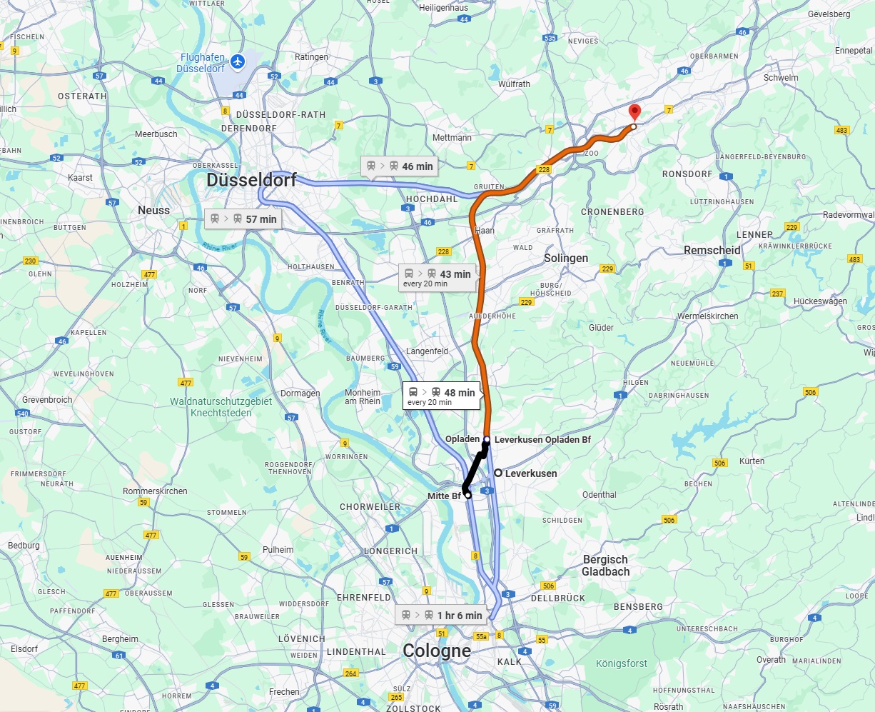 Anreise von Leverkusen Zu Wuppertal Über 