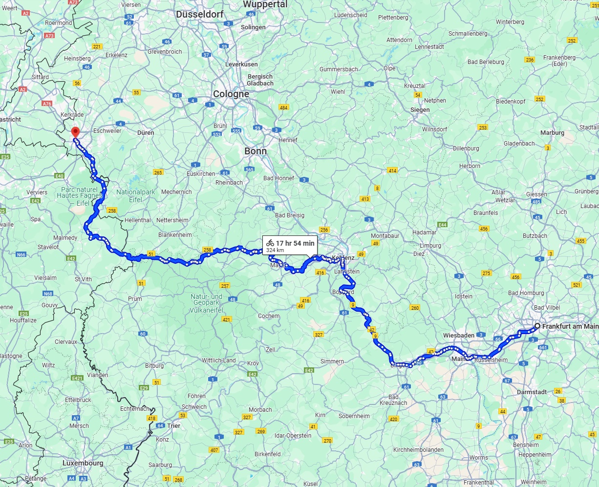 Anreise von Frankfurt am Main Zu Aachen Über 