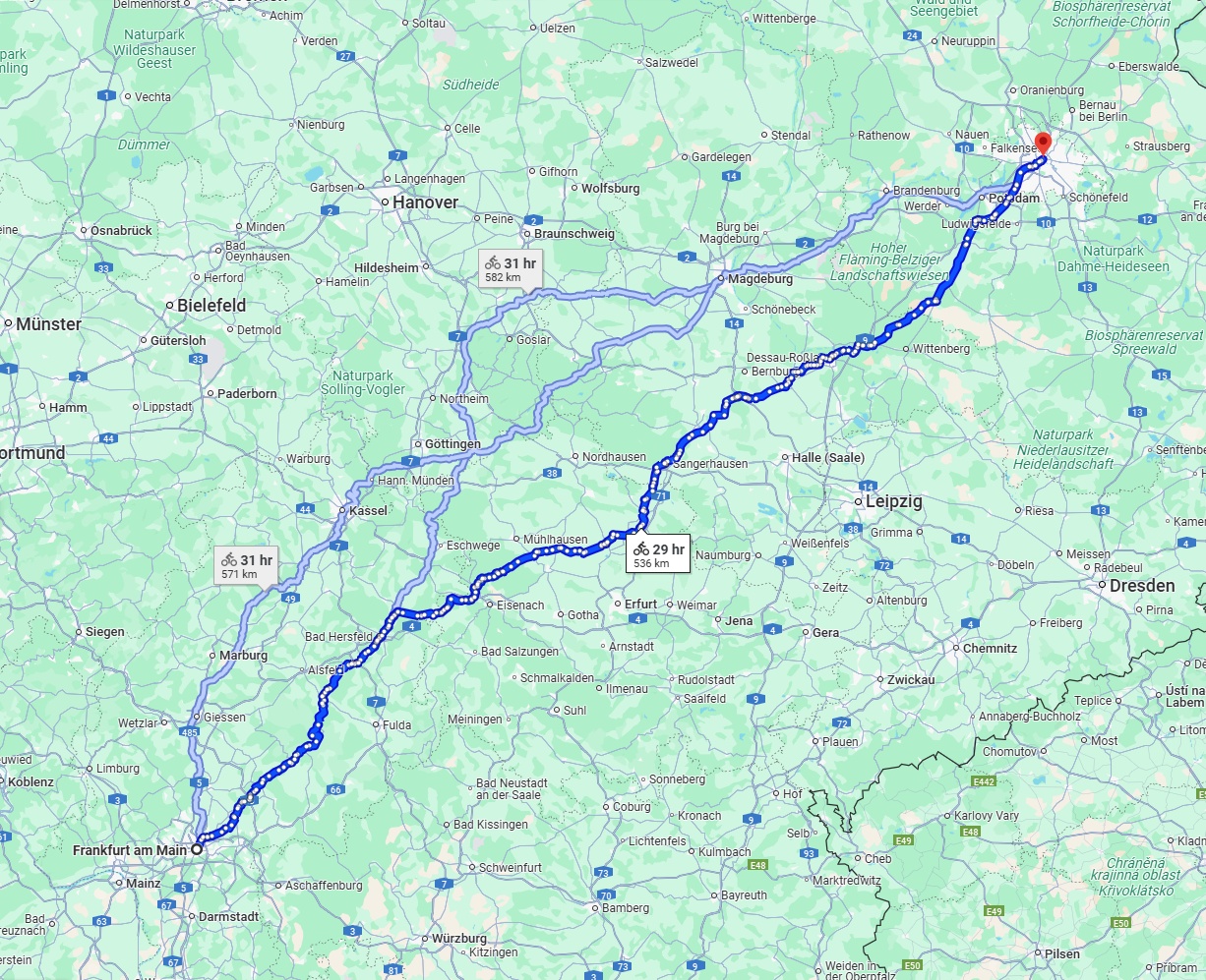 Anreise von Frankfurt am Main Zu Berlin Über 