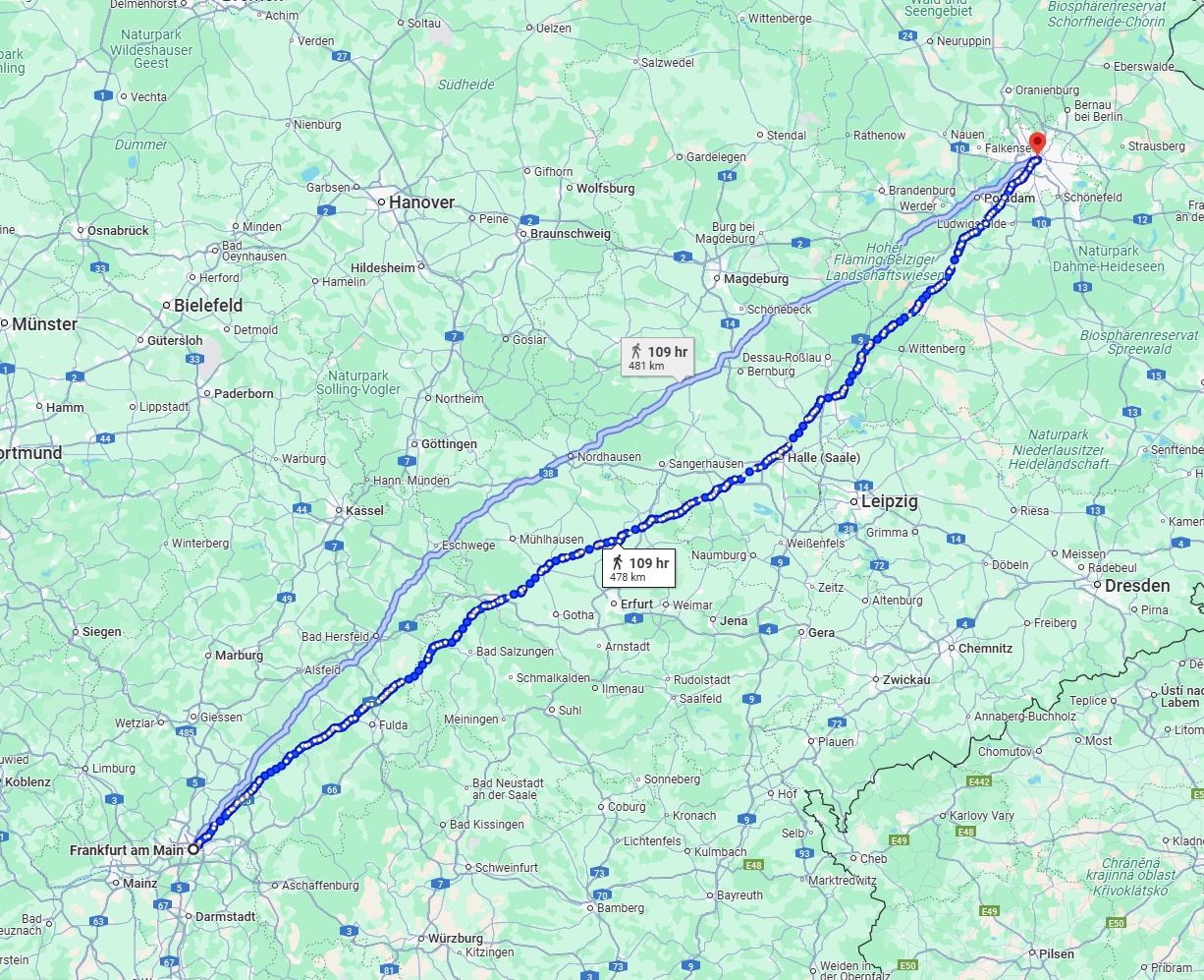 Anreise von Frankfurt am Main Zu Berlin Über 