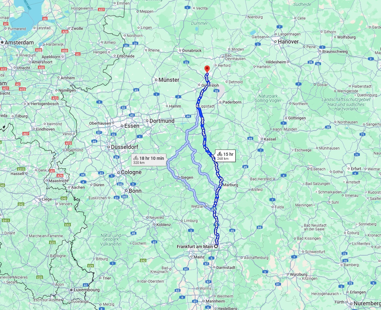Anreise von Frankfurt am Main Zu Bielefeld Über 