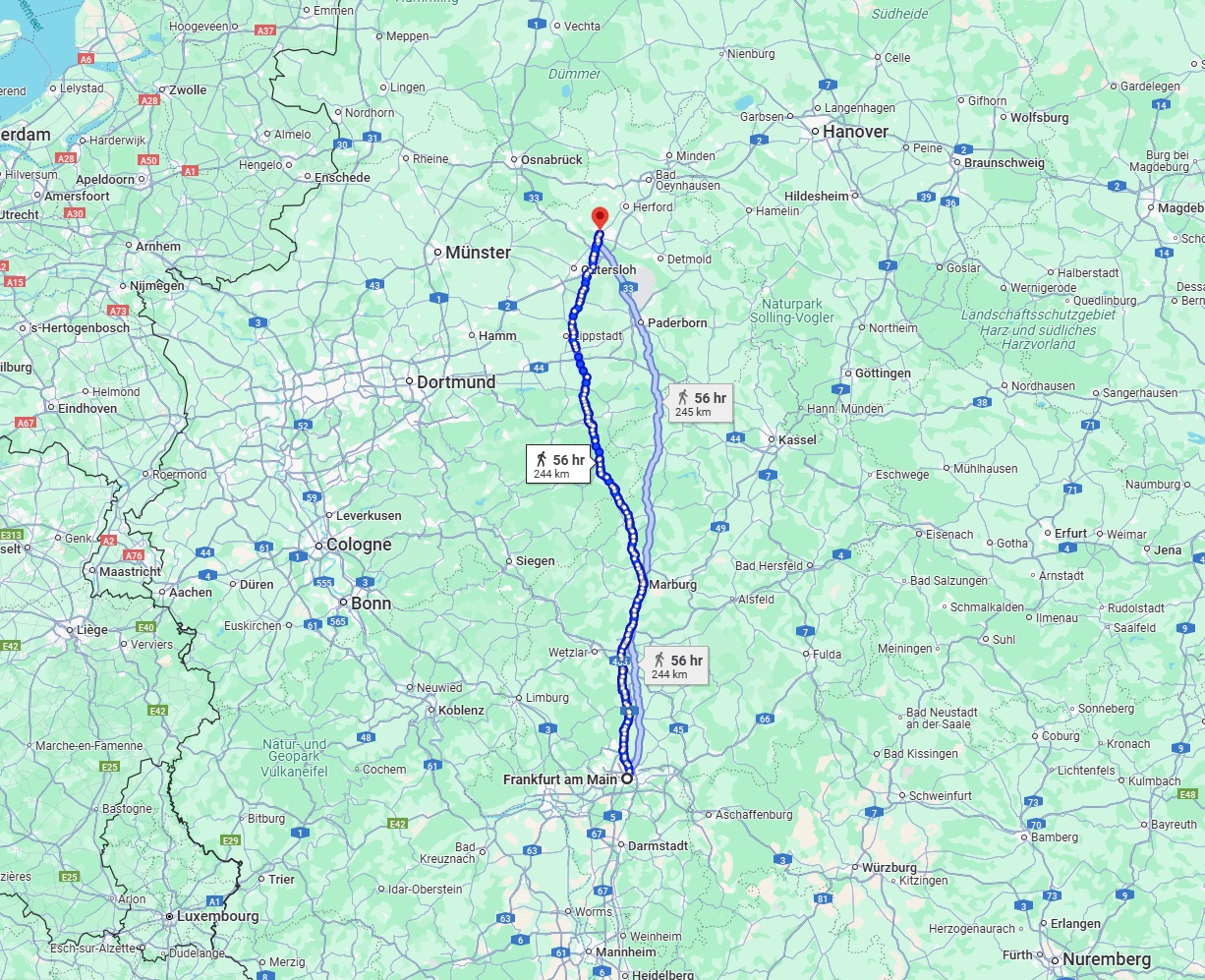 Anreise von Frankfurt am Main Zu Bielefeld Über 
