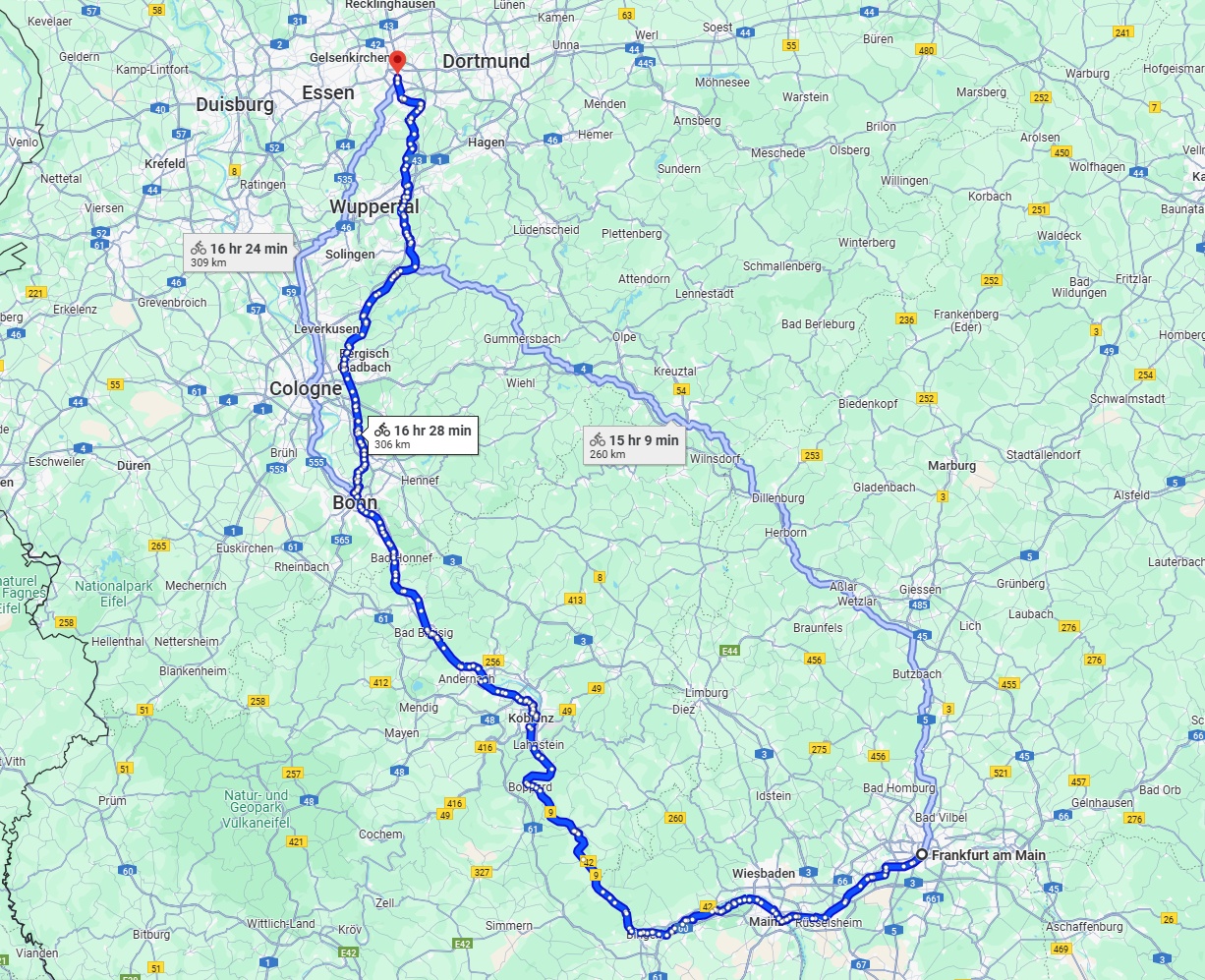 Anreise von Frankfurt am Main Zu Bochum Über 
