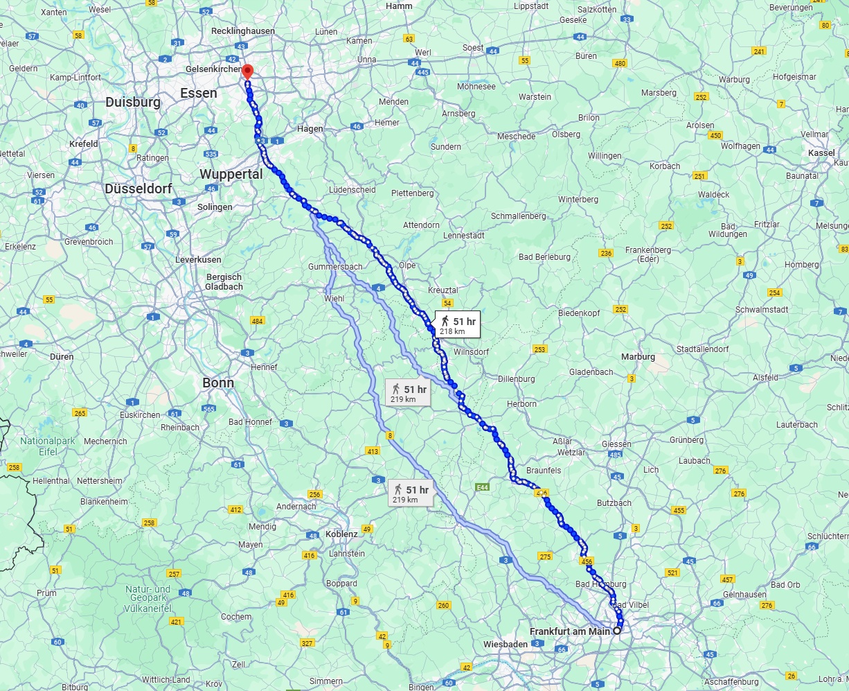 Anreise von Frankfurt am Main Zu Bochum Über 