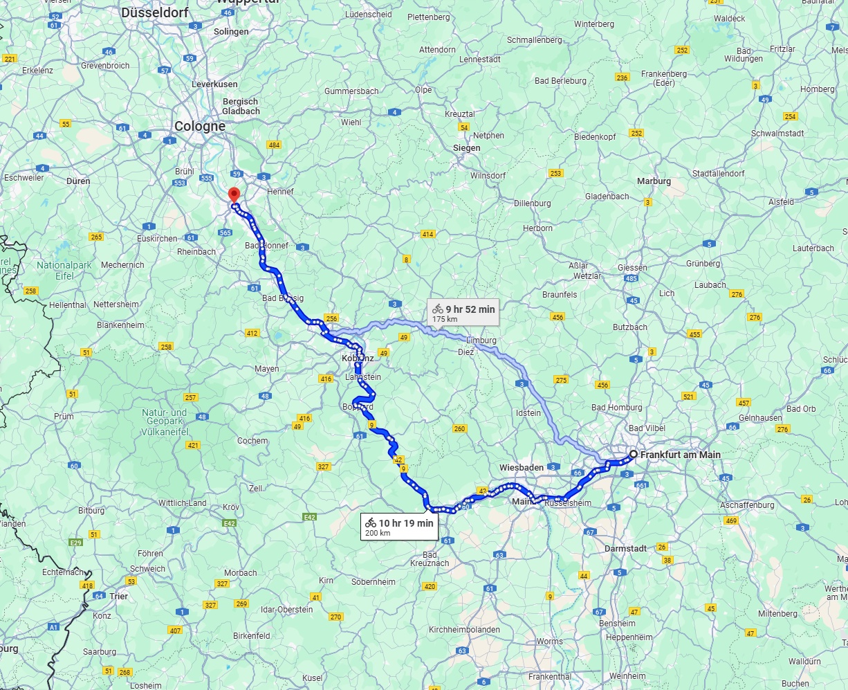 Anreise von Frankfurt am Main Zu Bonn Über 