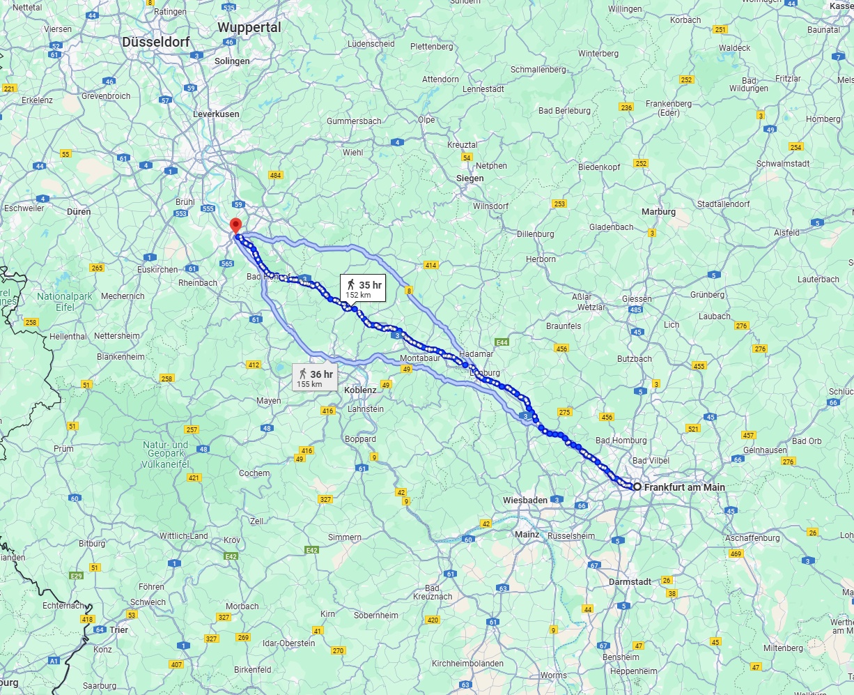 Anreise von Frankfurt am Main Zu Bonn Über 
