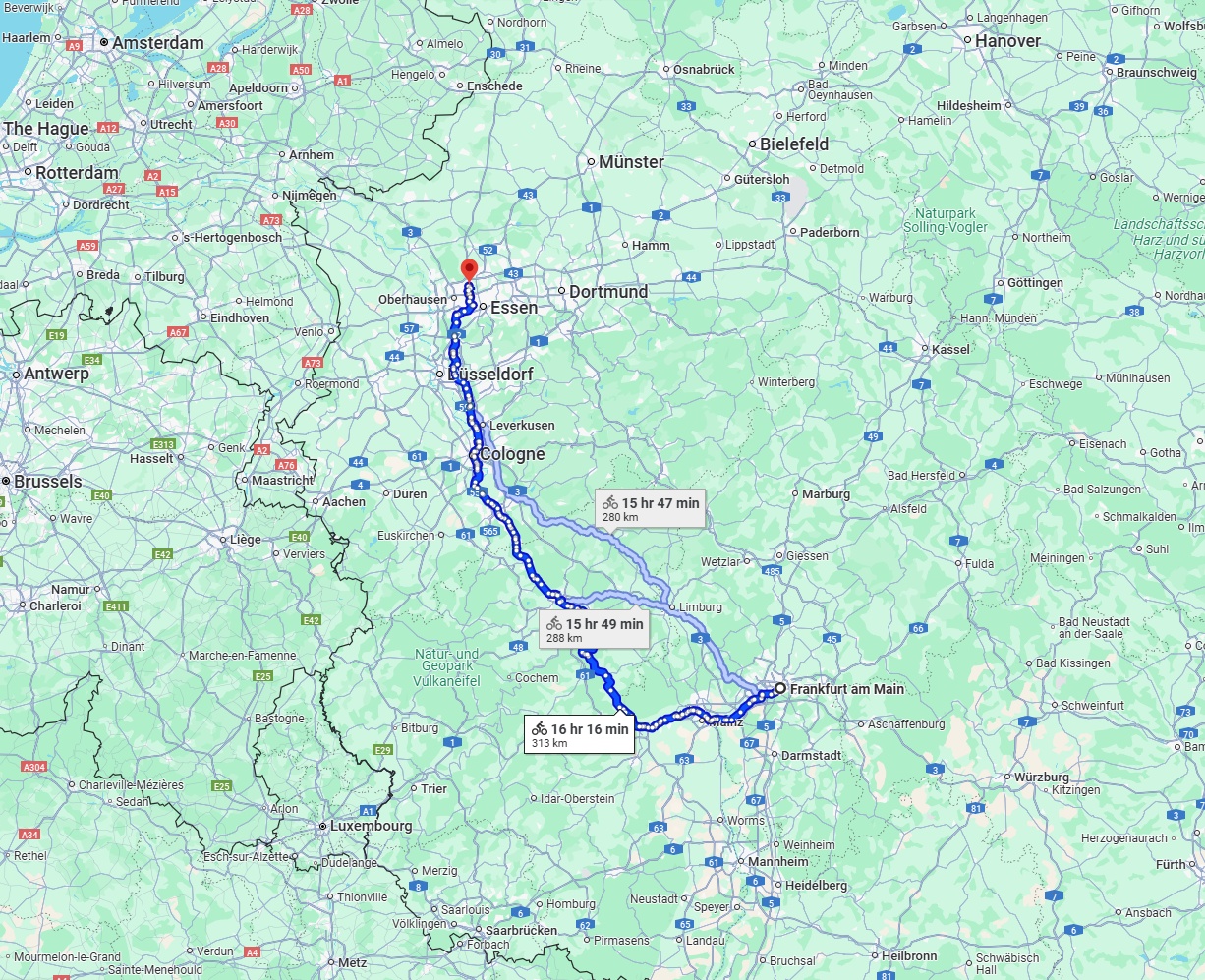 Anreise von Frankfurt am Main Zu Bottrop Über 
