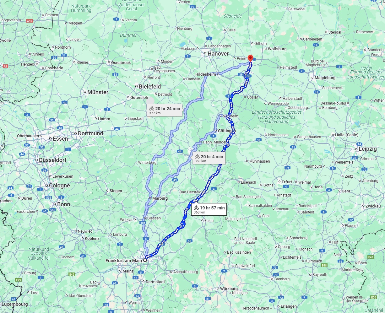 Anreise von Frankfurt am Main Zu Braunschweig Über 