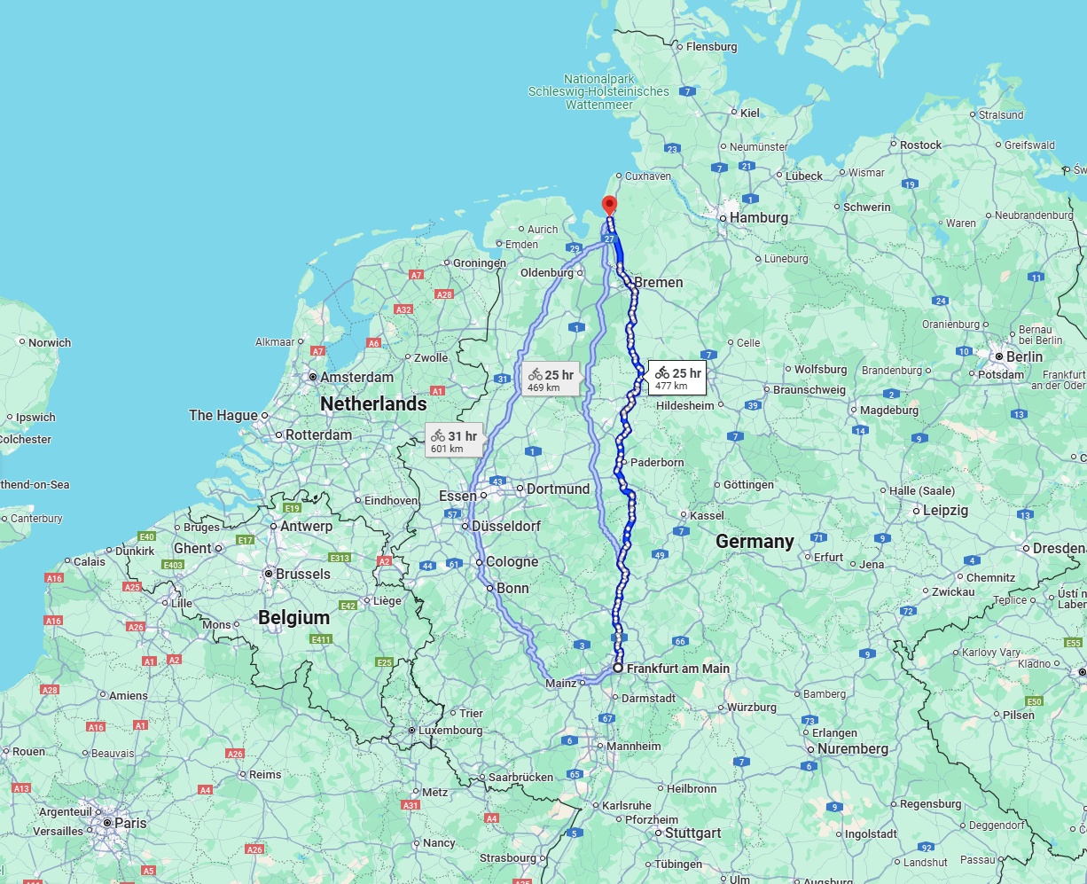 Anreise von Frankfurt am Main Zu Bremerhaven Über 