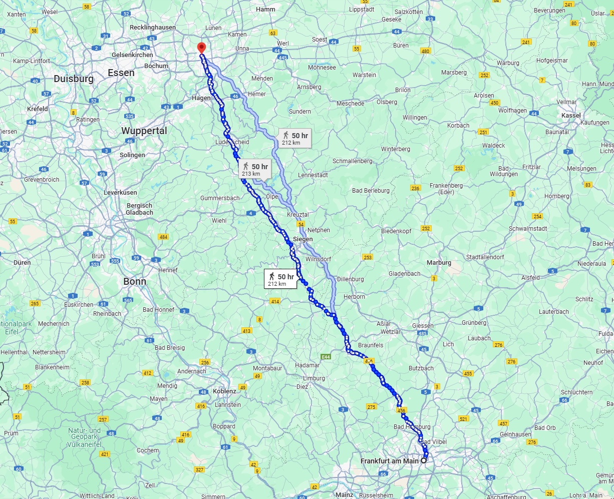 Anreise von Frankfurt am Main Zu Dortmund Über 