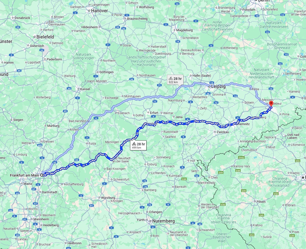 Anreise von Frankfurt am Main Zu Dresden Über 