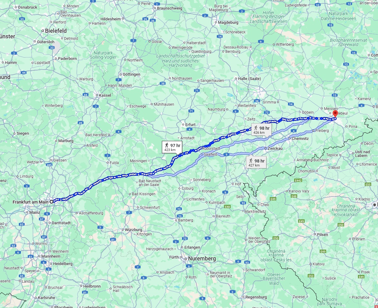 Anreise von Frankfurt am Main Zu Dresden Über 