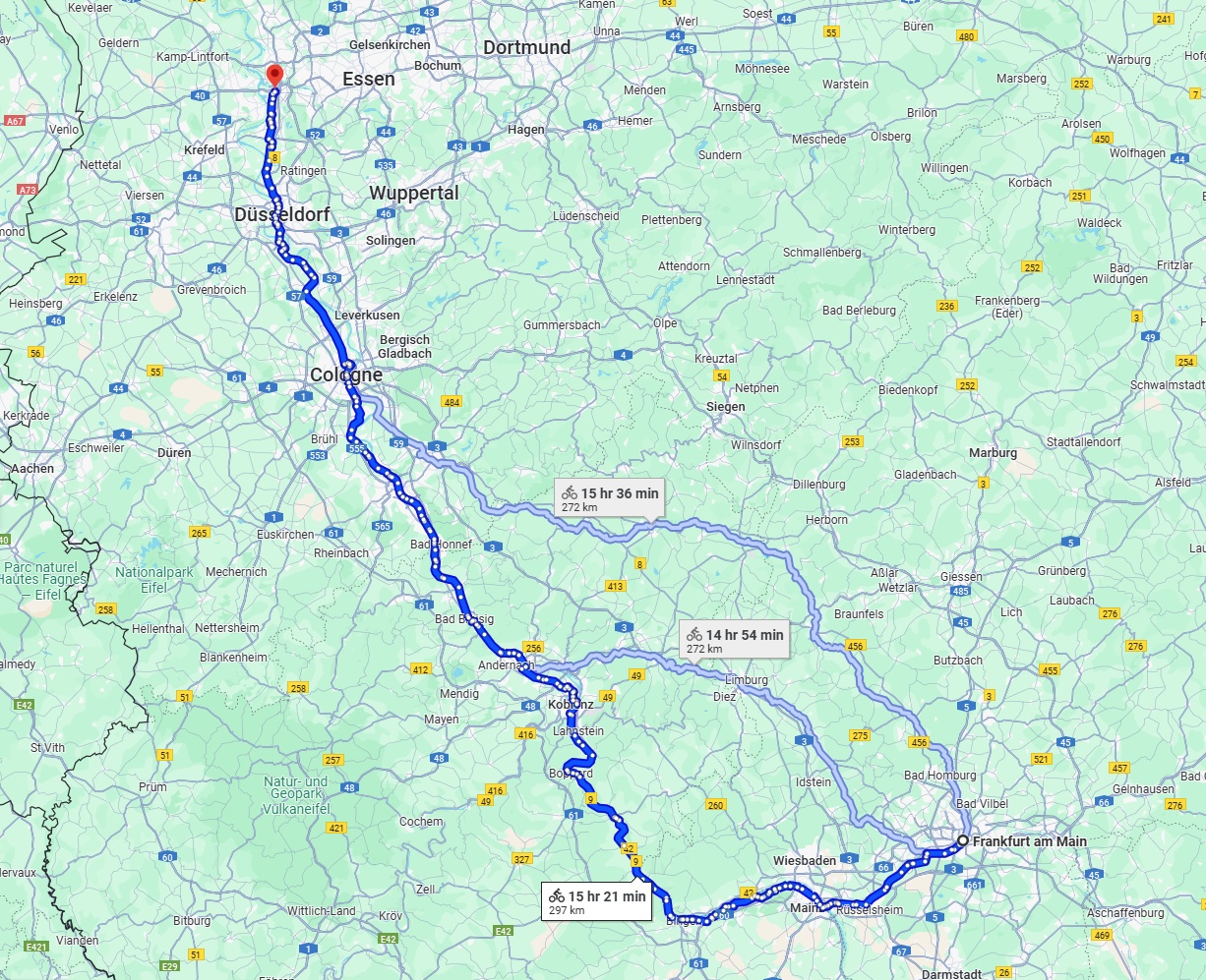 Anreise von Frankfurt am Main Zu Duisburg Über 