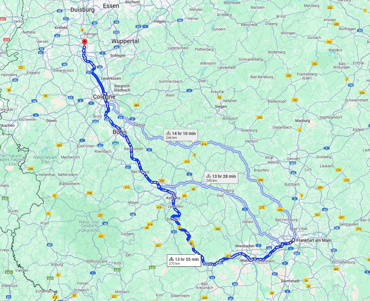 Anreise von Frankfurt am Main Zu Düsseldorf Über 