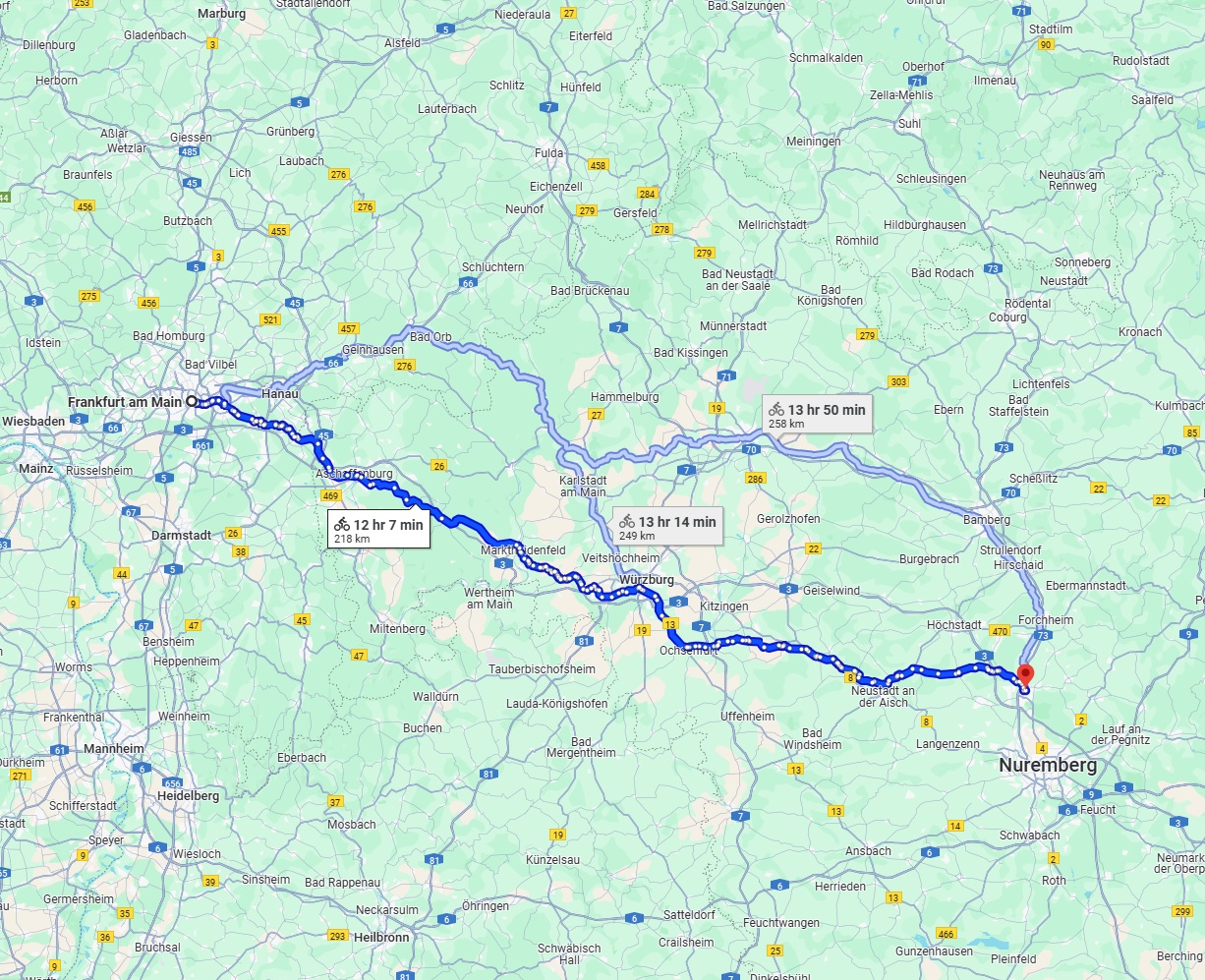 Anreise von Frankfurt am Main Zu Erlangen Über 