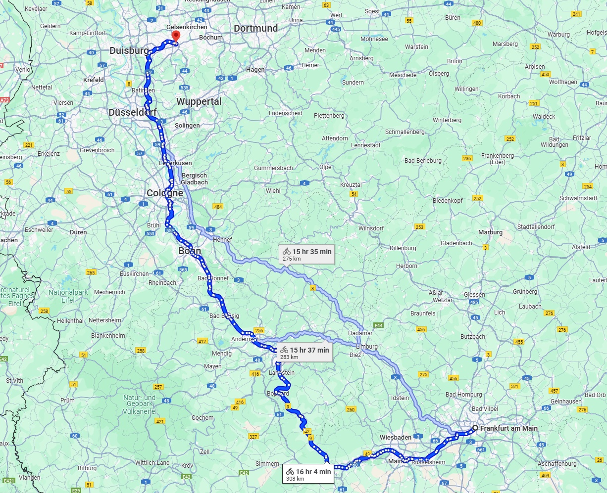 Anreise von Frankfurt am Main Zu Essen Über 
