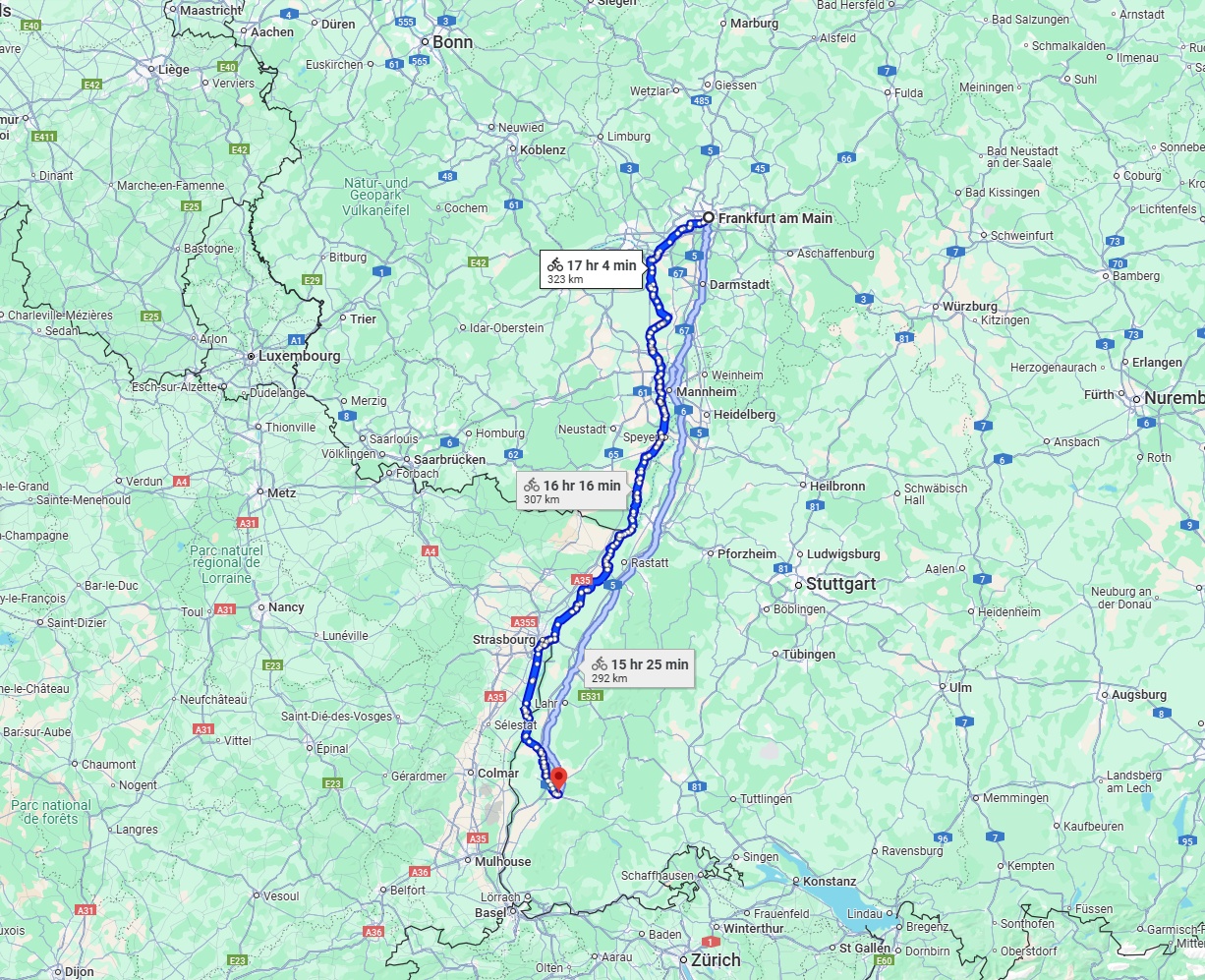 Anreise von Frankfurt am Main Zu Freiburg im Breisgau Über 