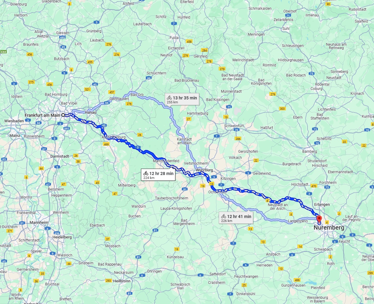 Anreise von Frankfurt am Main Zu Fürth Über 