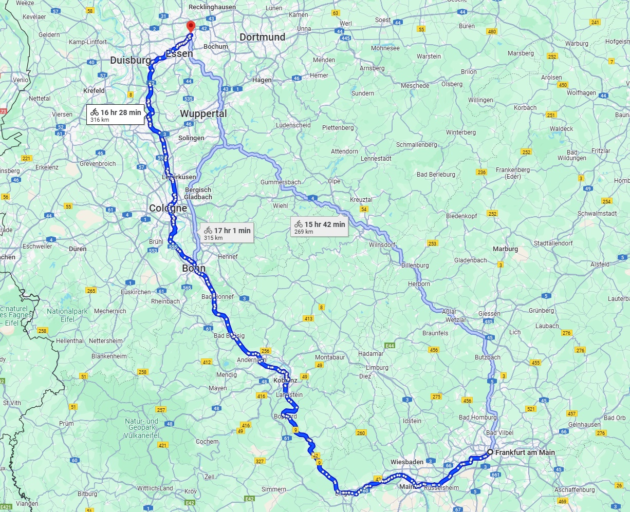 Anreise von Frankfurt am Main Zu Gelsenkirchen Über 
