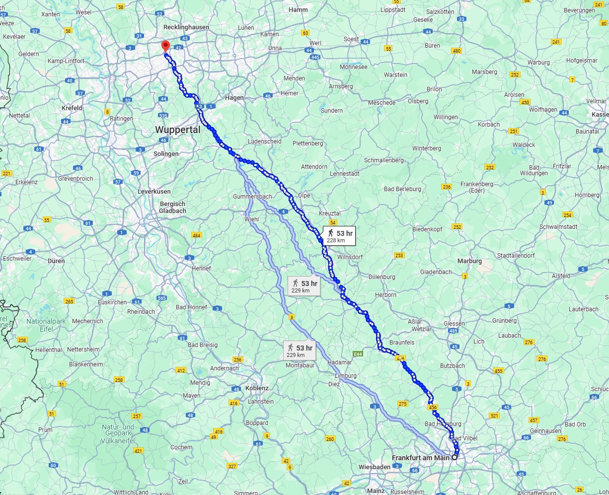 Anreise von Frankfurt am Main Zu Gelsenkirchen Über 