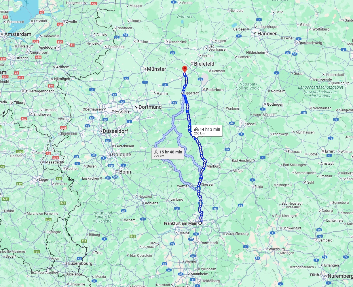 Anreise von Frankfurt am Main Zu Gütersloh Über 