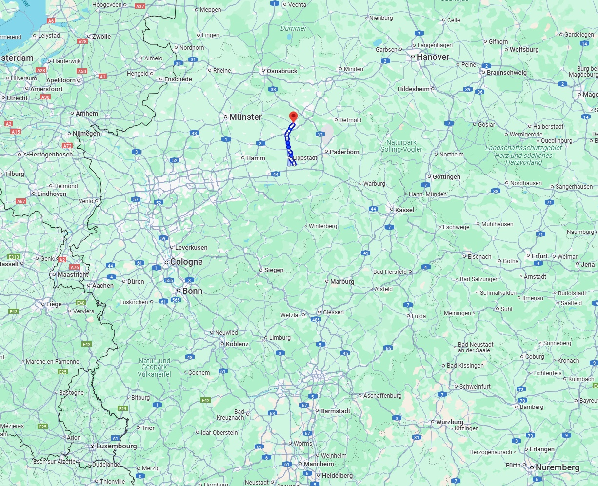Anreise von Frankfurt am Main Zu Gütersloh Über 