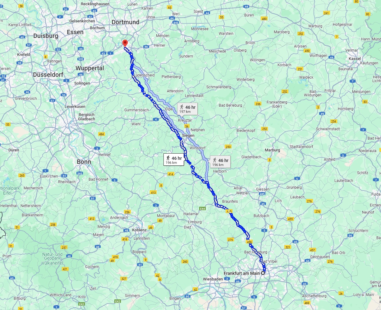 Anreise von Frankfurt am Main Zu Hagen Über 