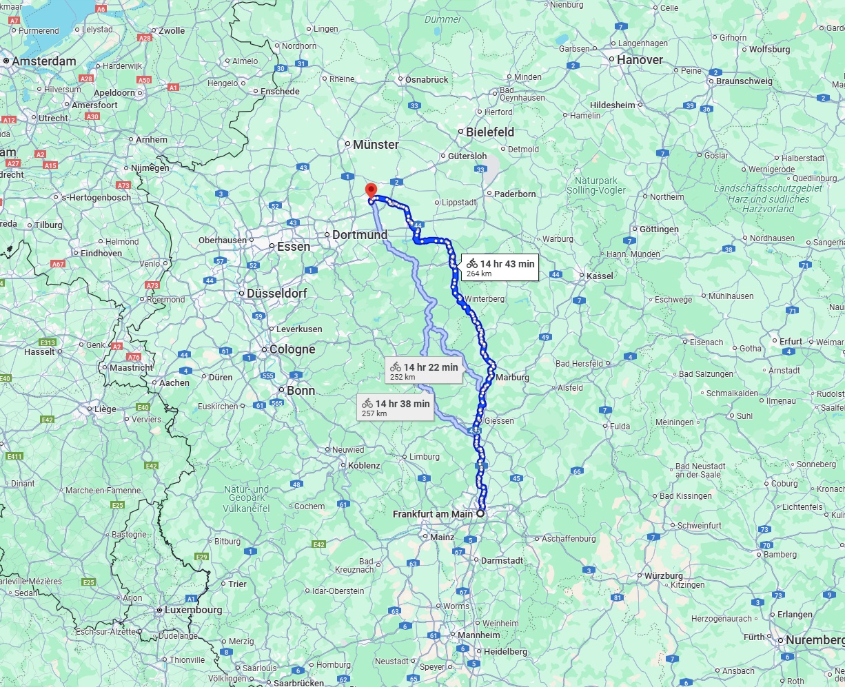 Anreise von Frankfurt am Main Zu Hamm Über 