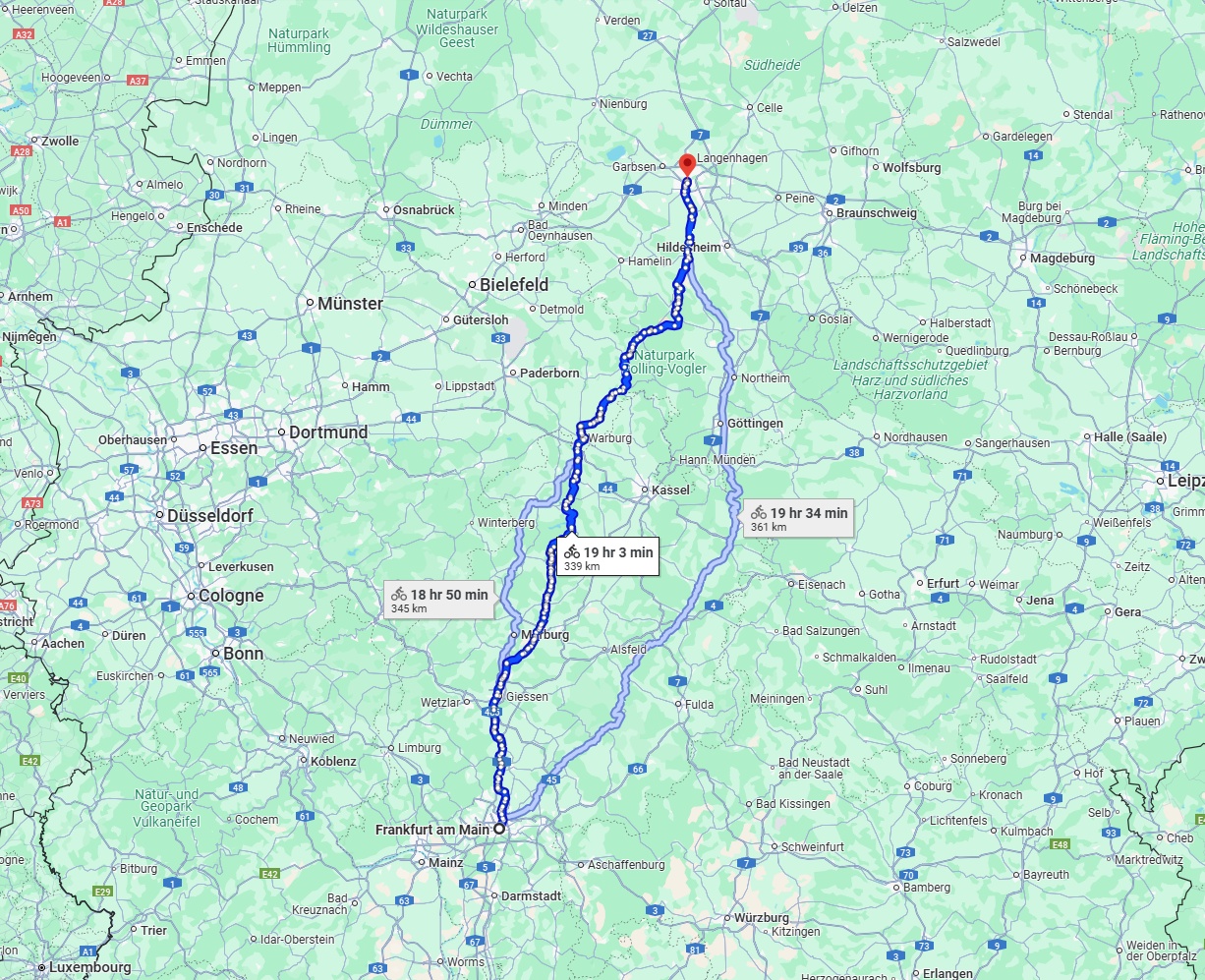 Anreise von Frankfurt am Main Zu Hannover Über 