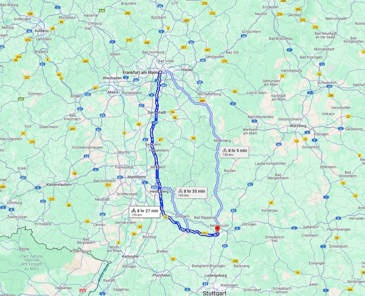 Anreise von Frankfurt am Main Zu Heilbronn Über 