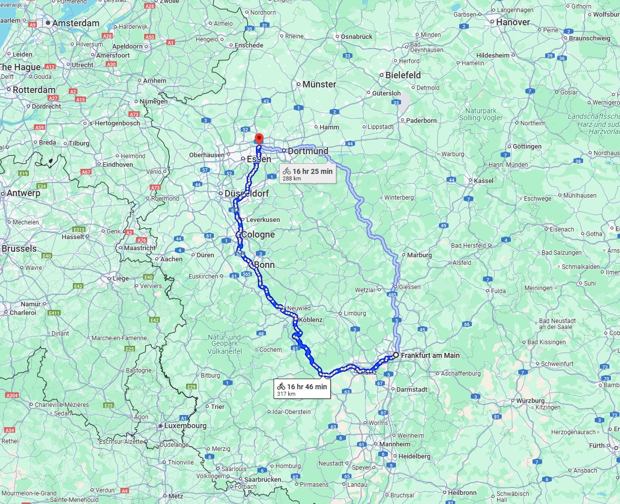 Anreise von Frankfurt am Main Zu Herne Über 