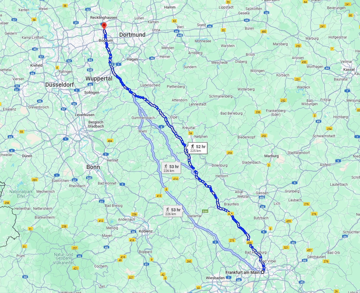 Anreise von Frankfurt am Main Zu Herne Über 
