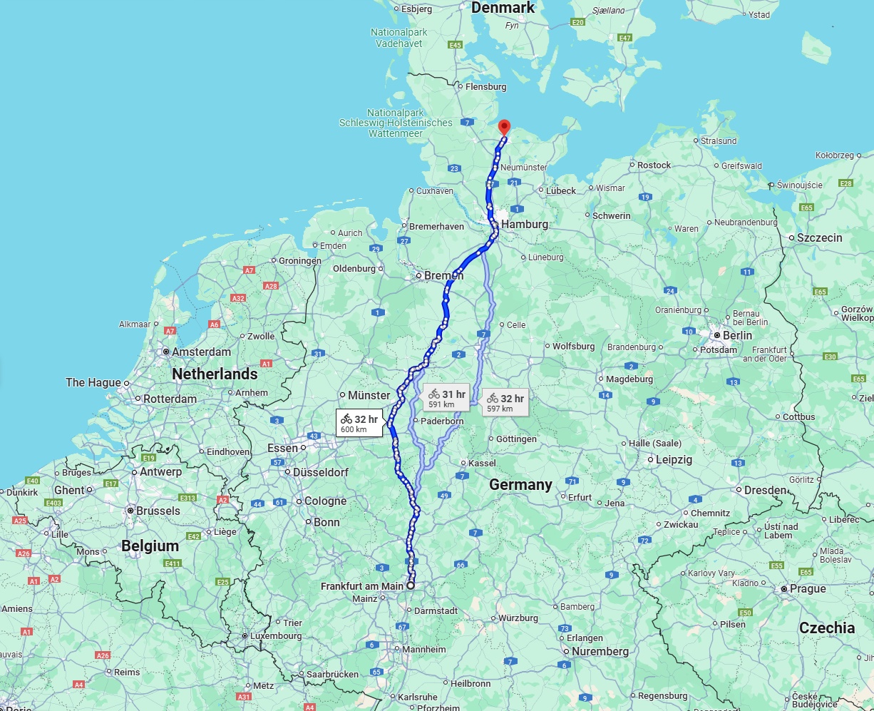 Anreise von Frankfurt am Main Zu Kiel Über 
