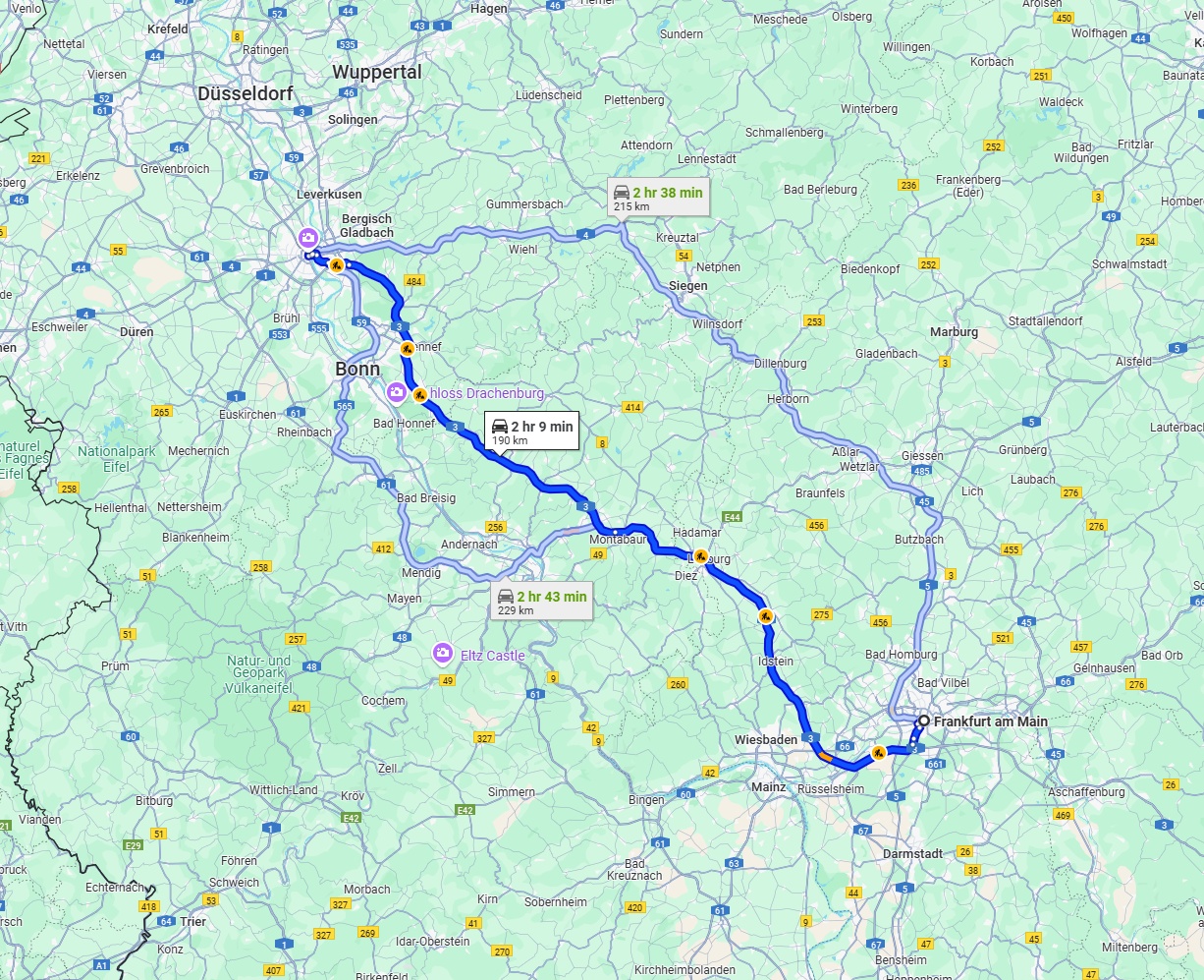 Anreise von Frankfurt am Main Zu Köln Über 