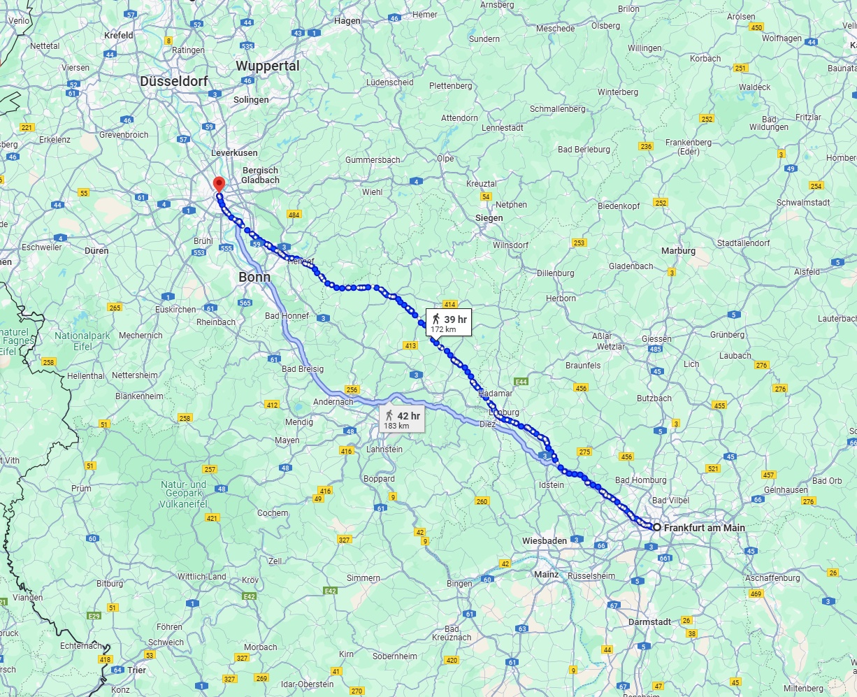 Anreise von Frankfurt am Main Zu Köln Über 