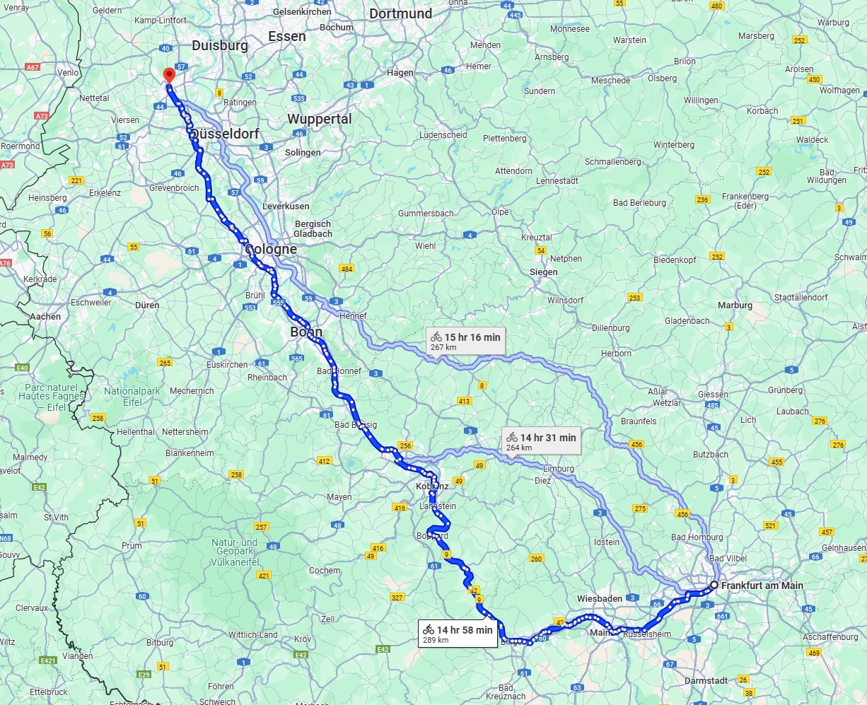 Anreise von Frankfurt am Main Zu Krefeld Über 