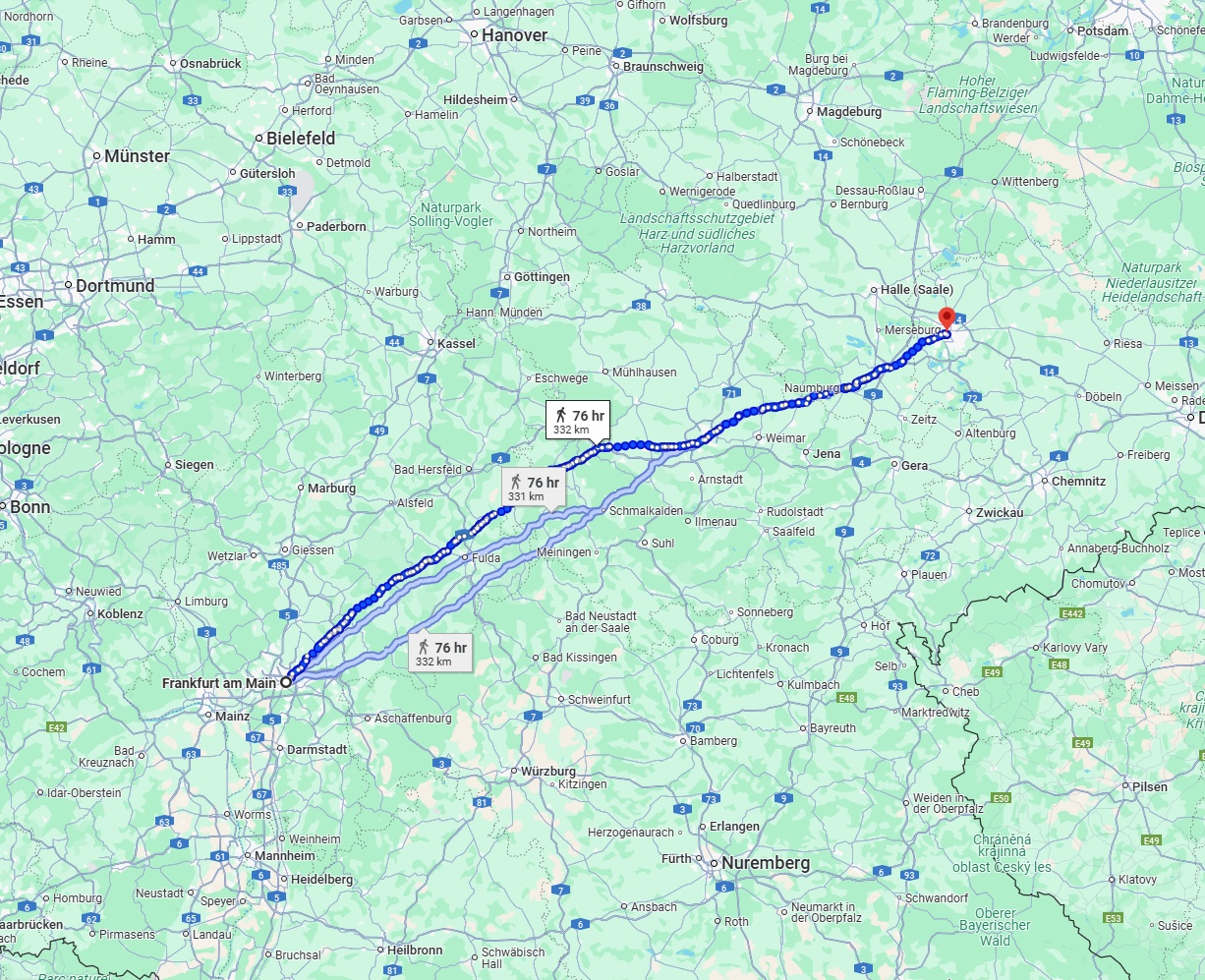 Anreise von Frankfurt am Main Zu Leipzig Über 