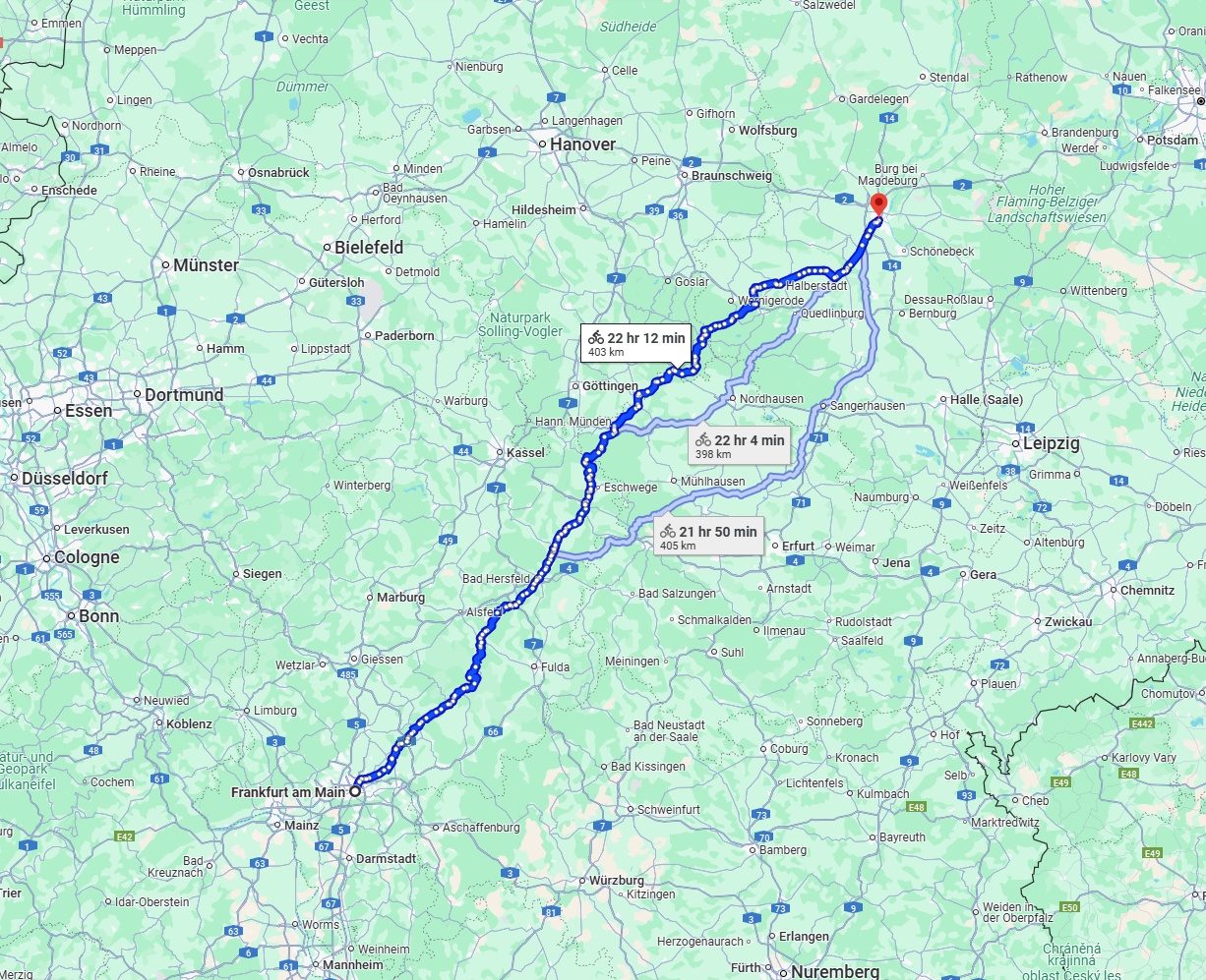 Anreise von Frankfurt am Main Zu Magdeburg Über 