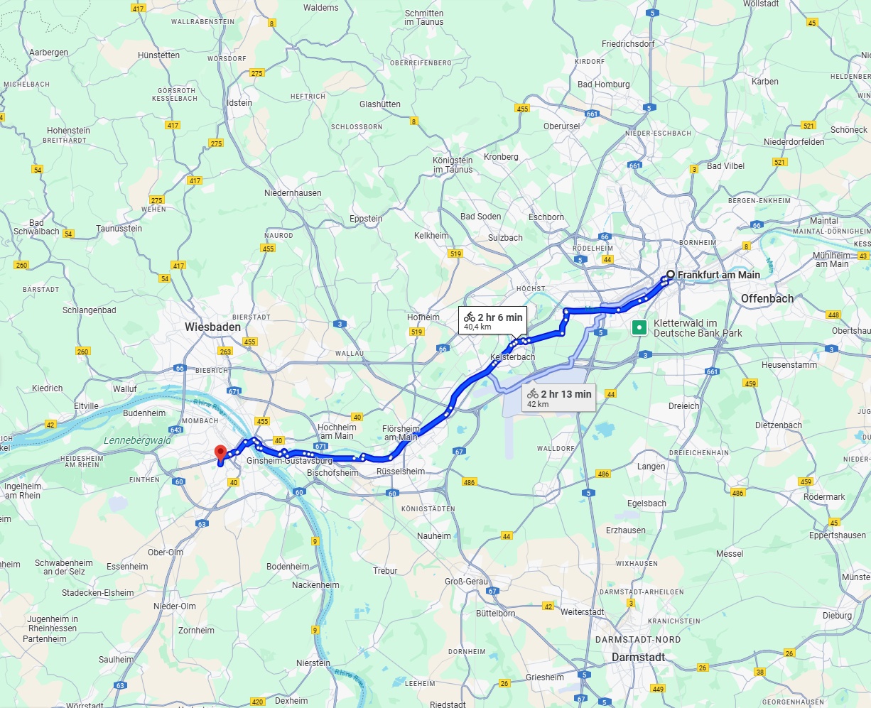 Anreise von Frankfurt am Main Zu Mainz Über 