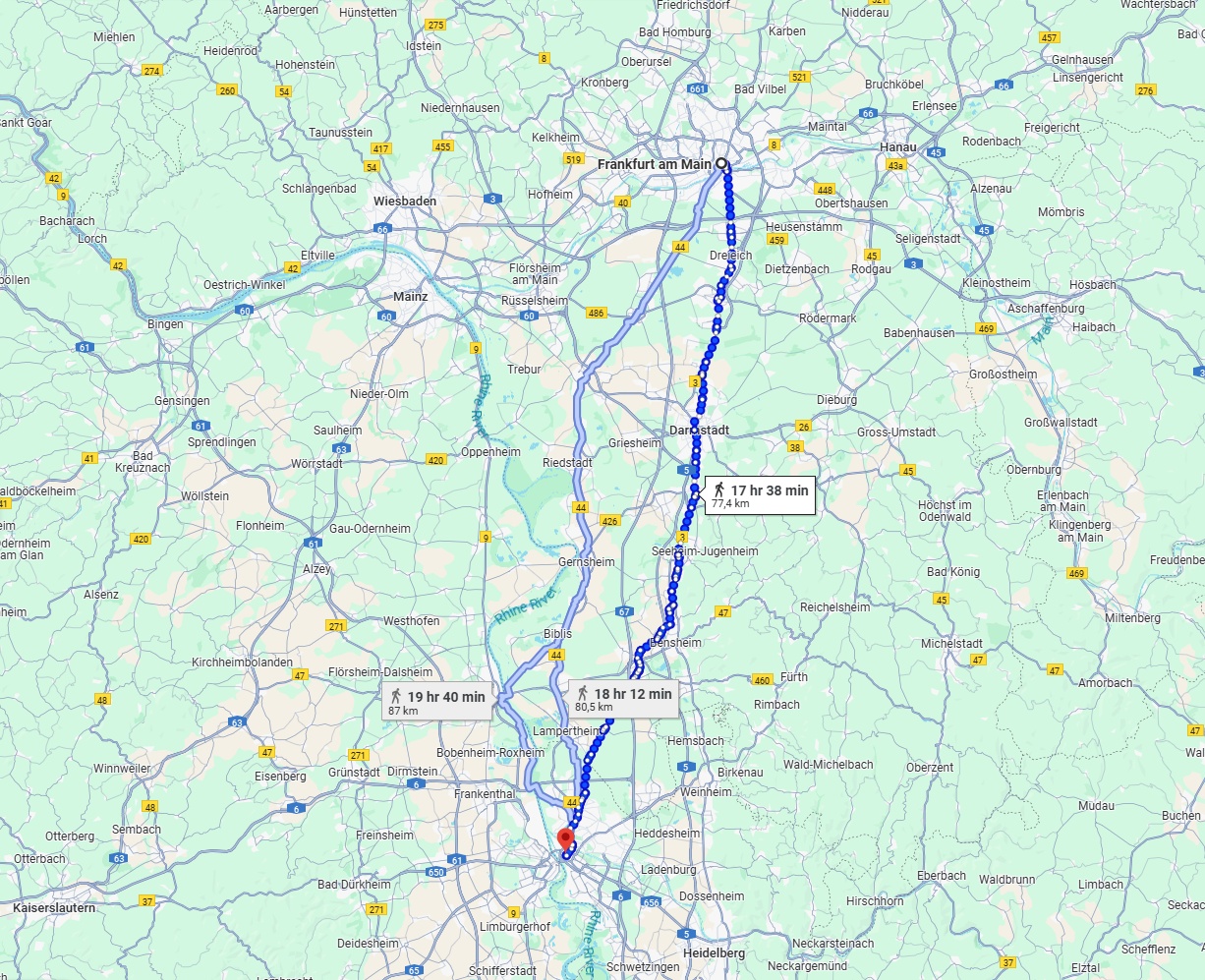 Anreise von Frankfurt am Main Zu Mannheim Über 