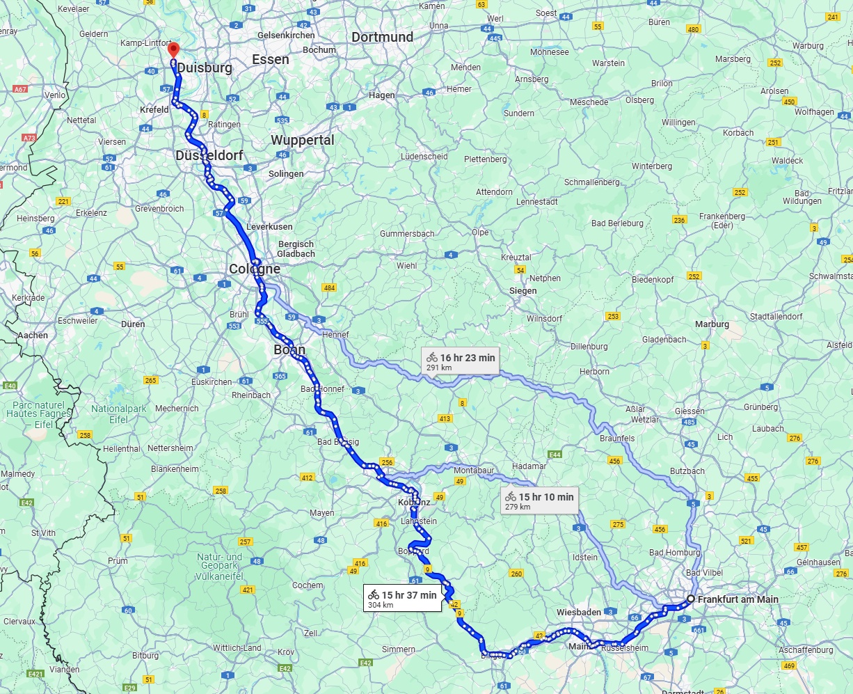 Anreise von Frankfurt am Main Zu Moers Über 