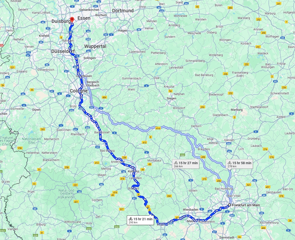 Anreise von Frankfurt am Main Zu Mülheim an der Ruhr Über 
