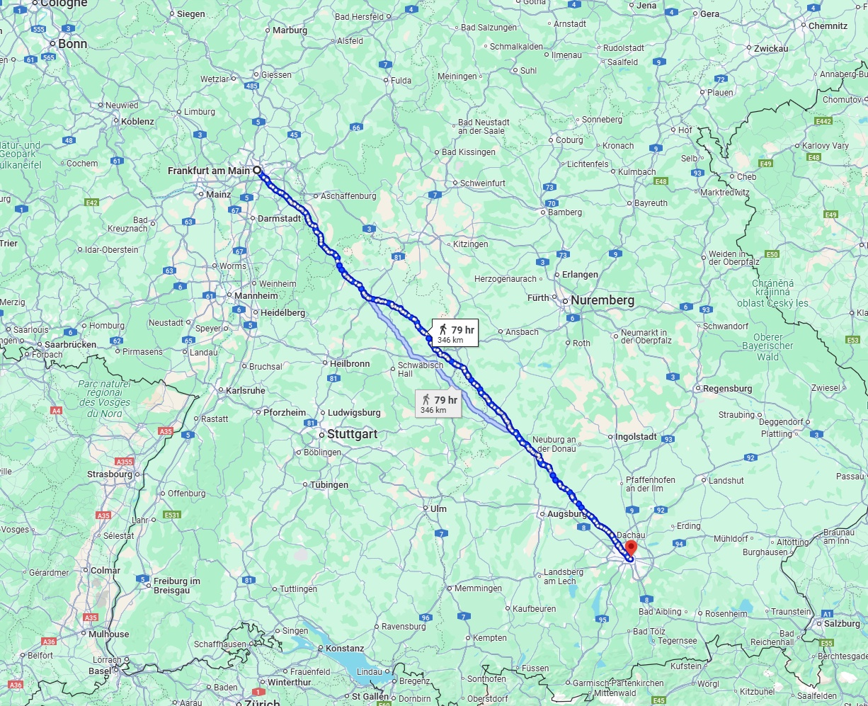 Anreise von Frankfurt am Main Zu München Über 
