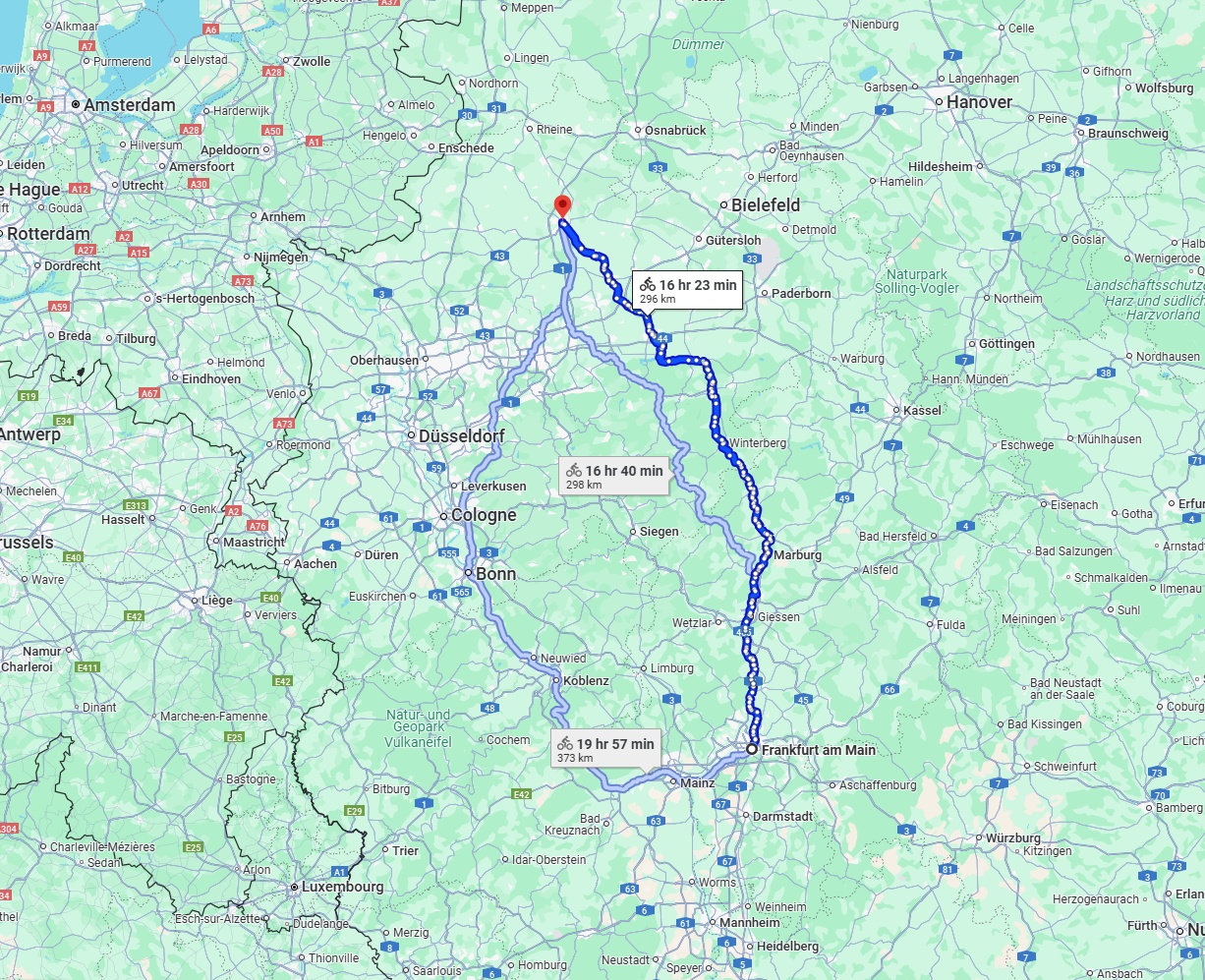 Anreise von Frankfurt am Main Zu Münster Über 