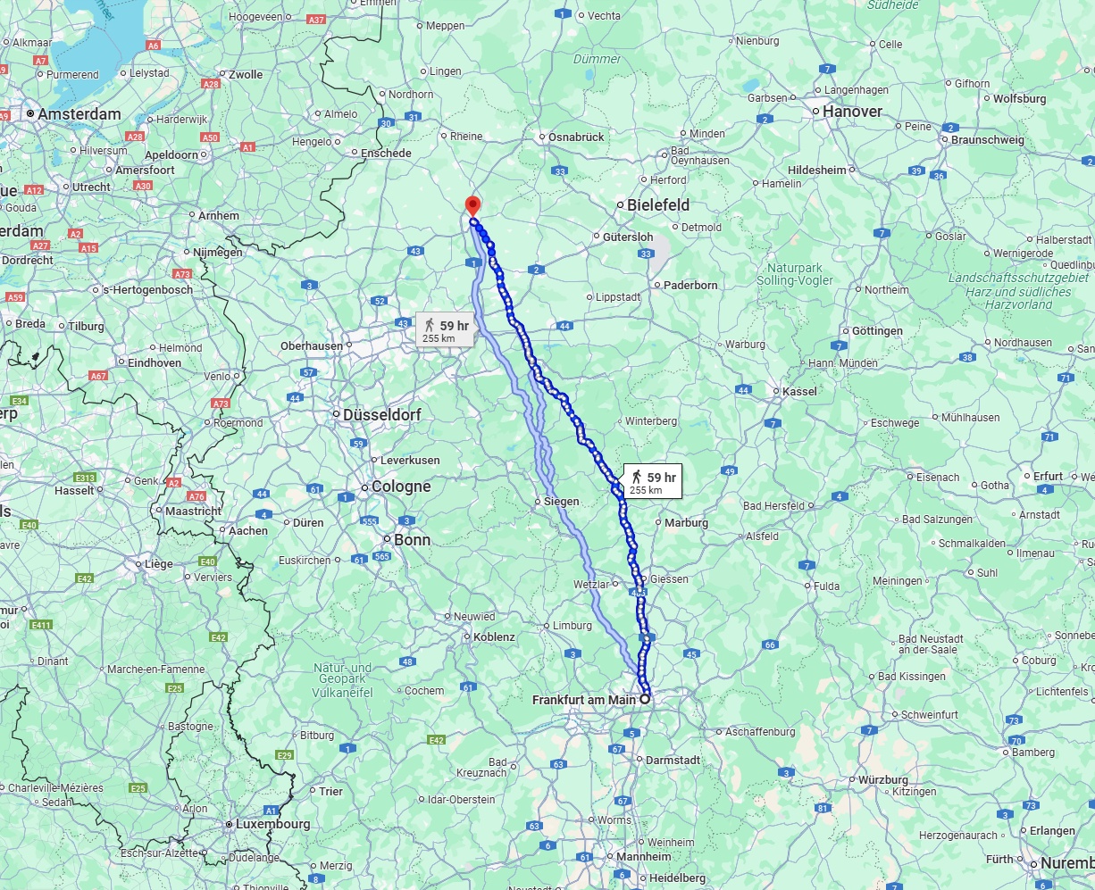 Anreise von Frankfurt am Main Zu Münster Über 